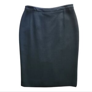 Andrew Gn Black Wool Crepe Pencil Skirt size 10